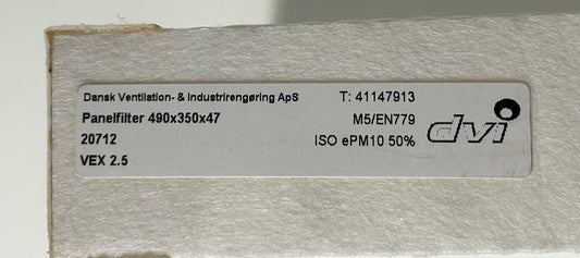 VEX 2,5 – M5 350x490x48 - Filters.dk